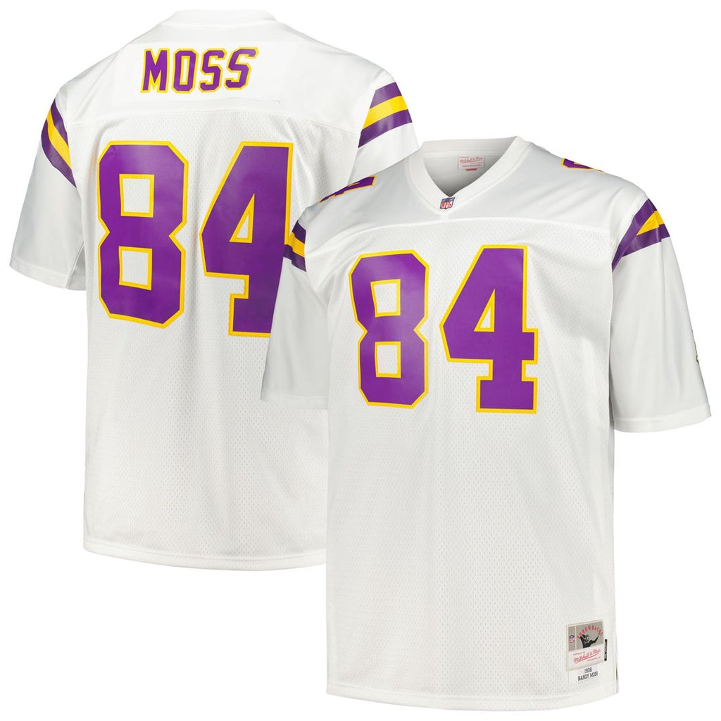 Randy Moss Minnesota Vikings White Big & Tall 1998 Legacy Retired Player Jersey