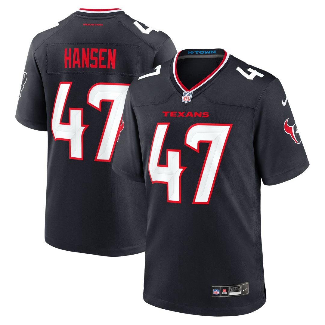 Louis Hansen Houston Texans Navy Team Game Jersey