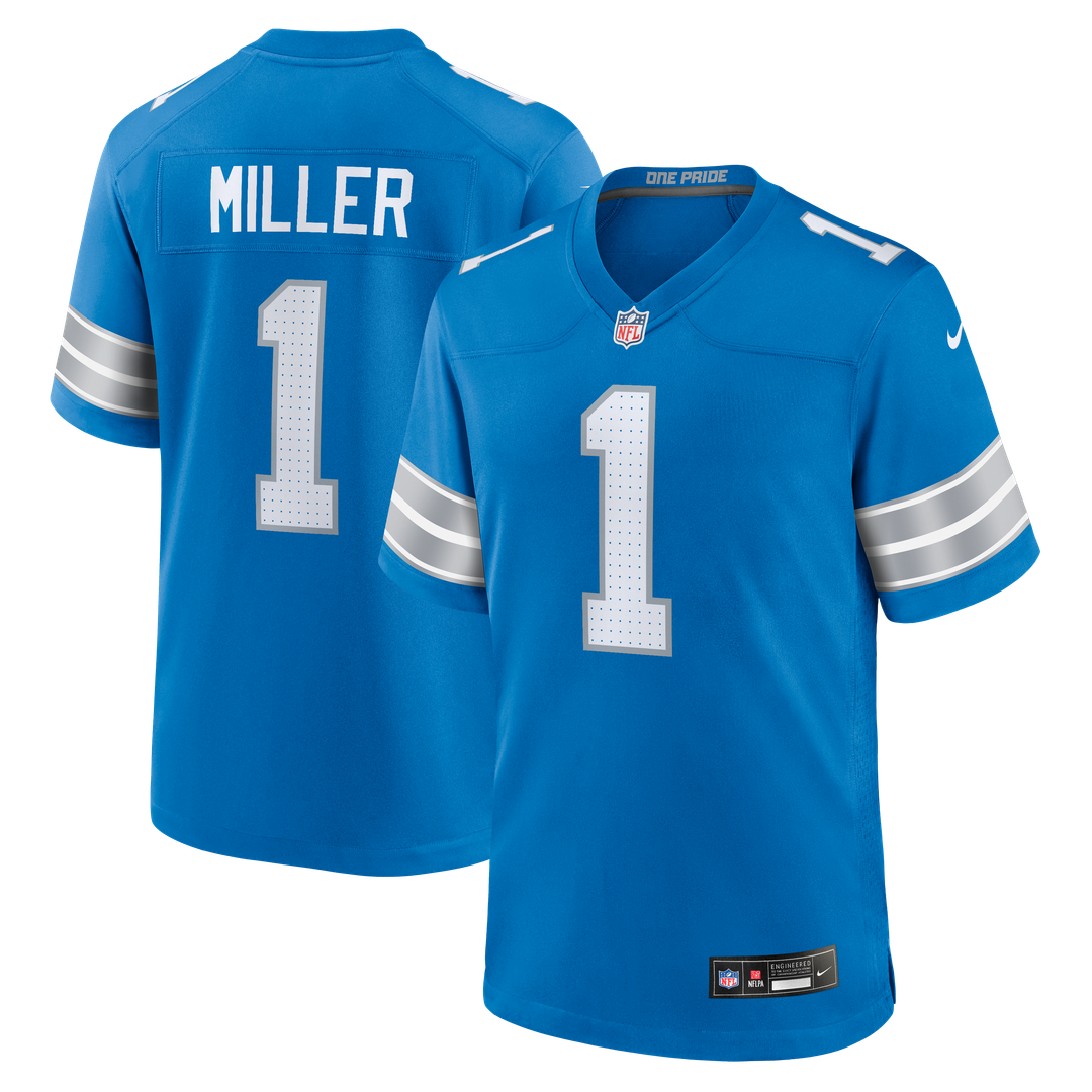 Blake Miller Detroit Lions Blue Team Game Jersey