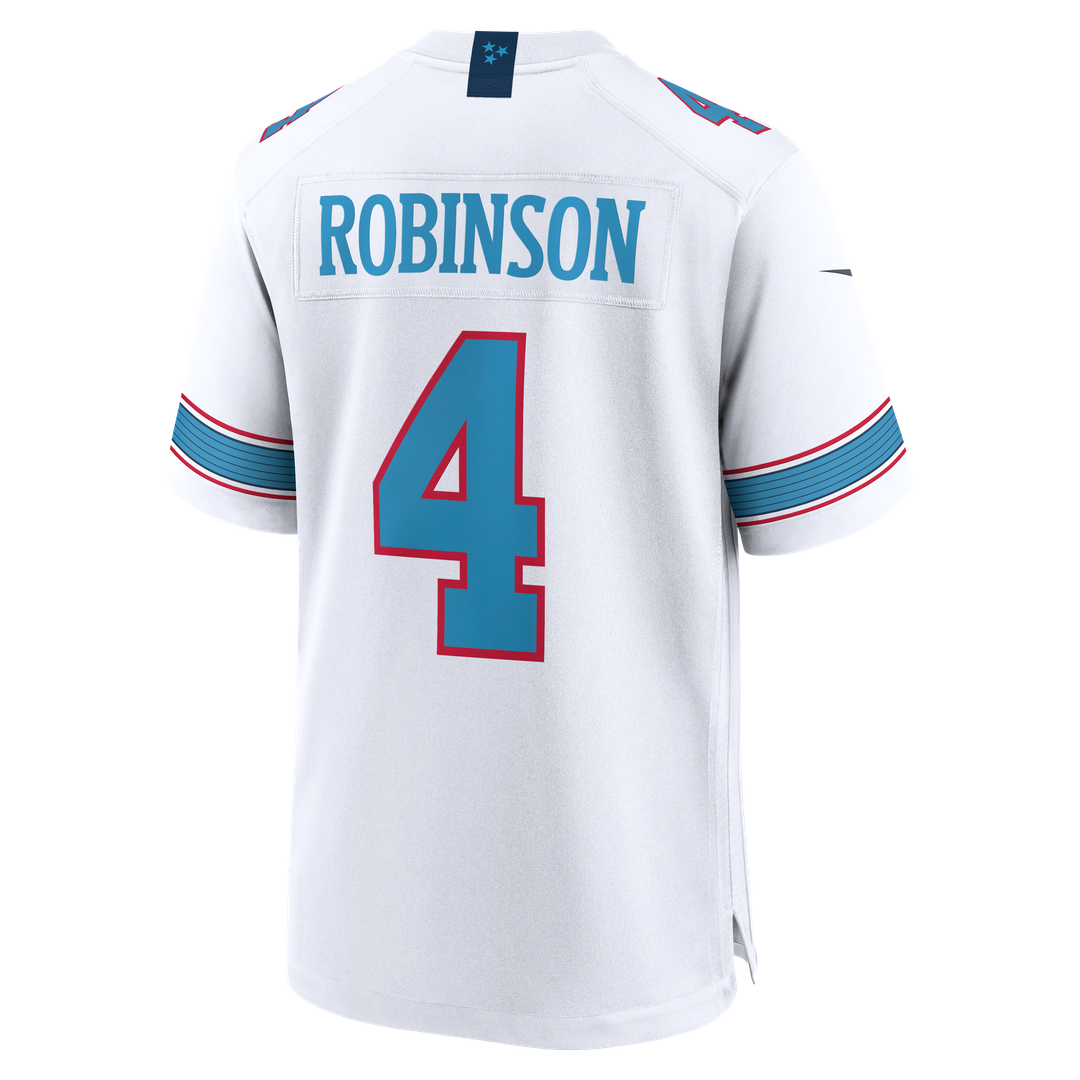 Wan'Dale Robinson Tennessee Titans White Game Jersey