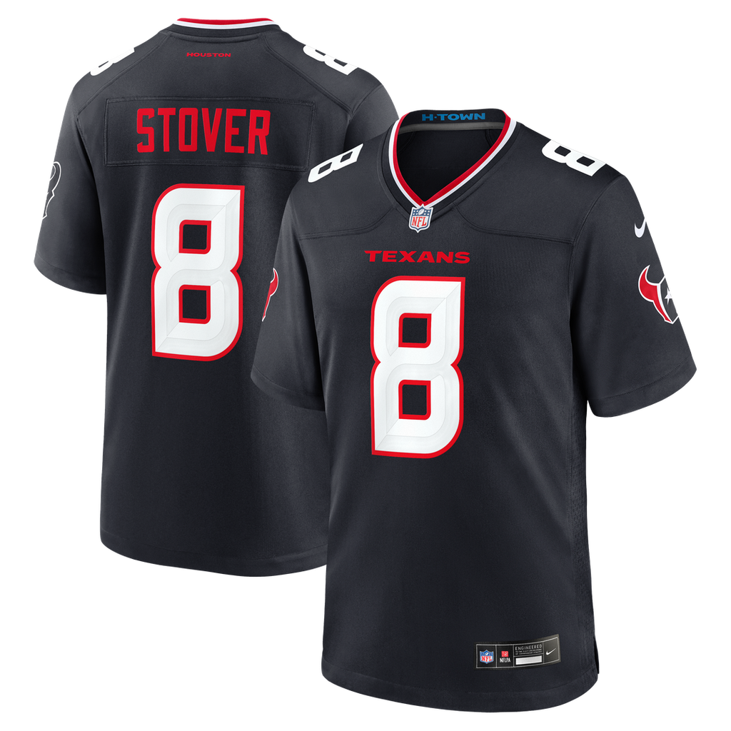 Cade Stover Houston Texans Navy Team Game Jersey