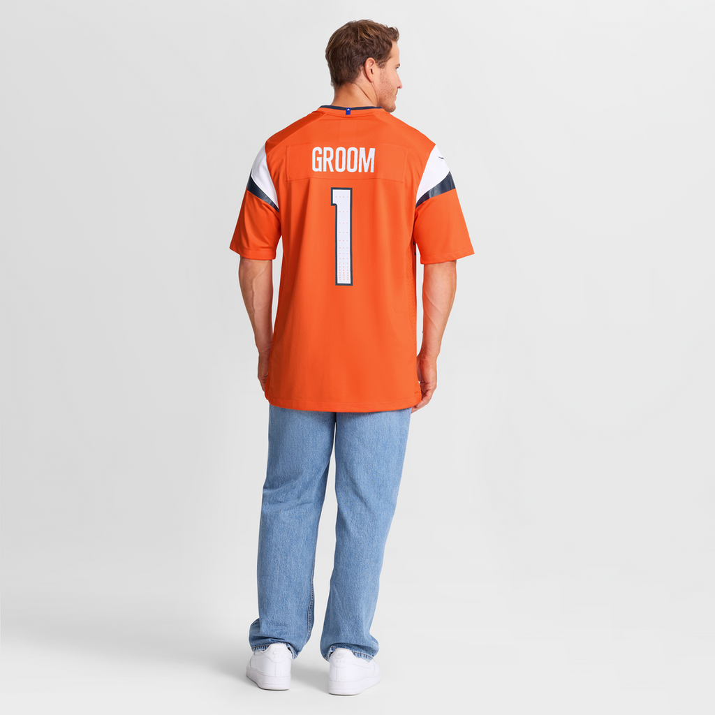 Denver Broncos Number 1 Groom Orange Game Jersey