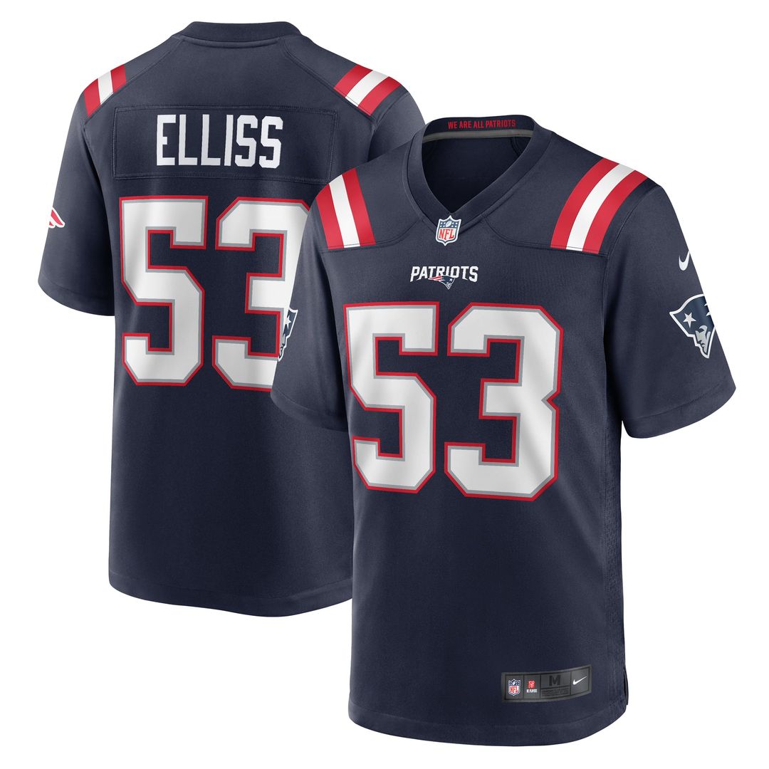 Christian Elliss New England Patriots Navy Game Jersey