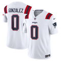 Christian Gonzalez New England Patriots White Vapor F.U.S.E. Stitched Limited Jersey