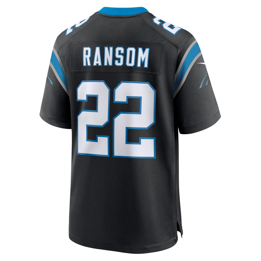 Lathan Ransom Carolina Panthers Black Team Game Jersey