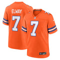 John Elway Denver Broncos Orange Mile High Collection 1977 Throwback Retired Player Game Jersey