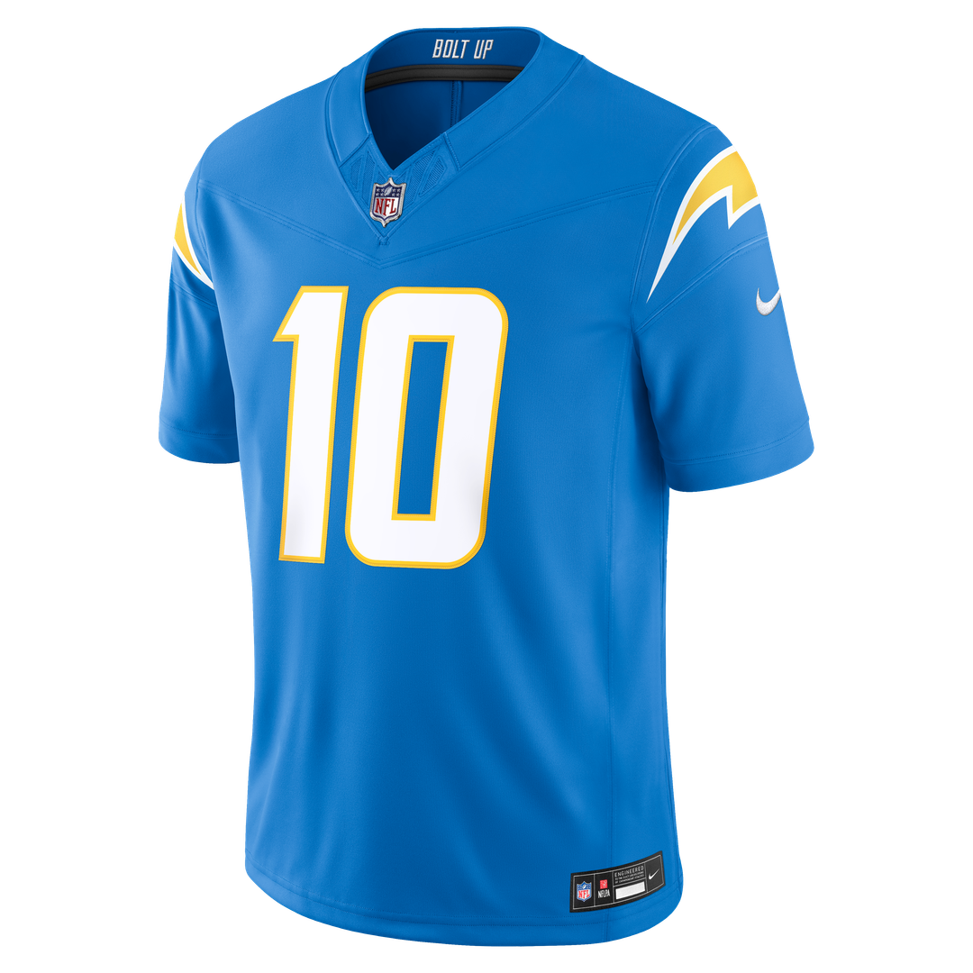 Justin Herbert Los Angeles Chargers Powder Blue Team Vapor F.U.S.E. Stitched Limited Jersey