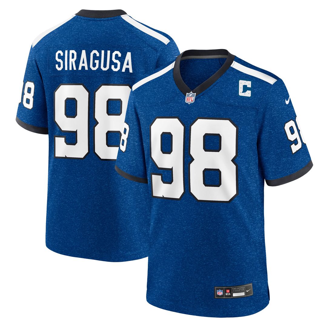 Tony Siragusa Indianapolis Colts Blue Retired Player Alternate Game Jersey