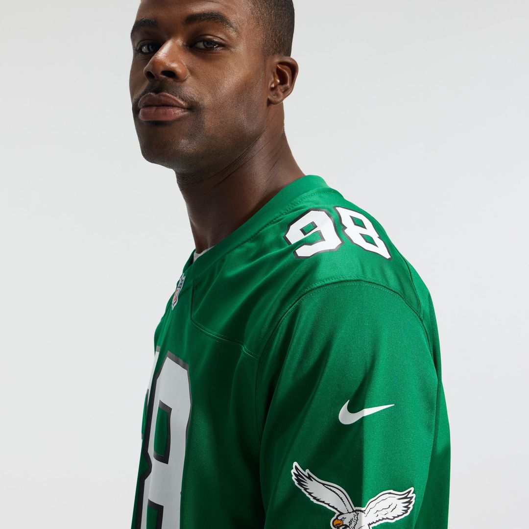Jalen Carter Philadelphia Eagles Midnight Green Team Game Jersey