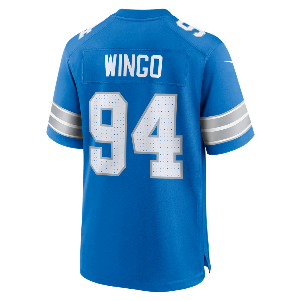 Mekhi Wingo Detroit Lions Blue Team Game Jersey