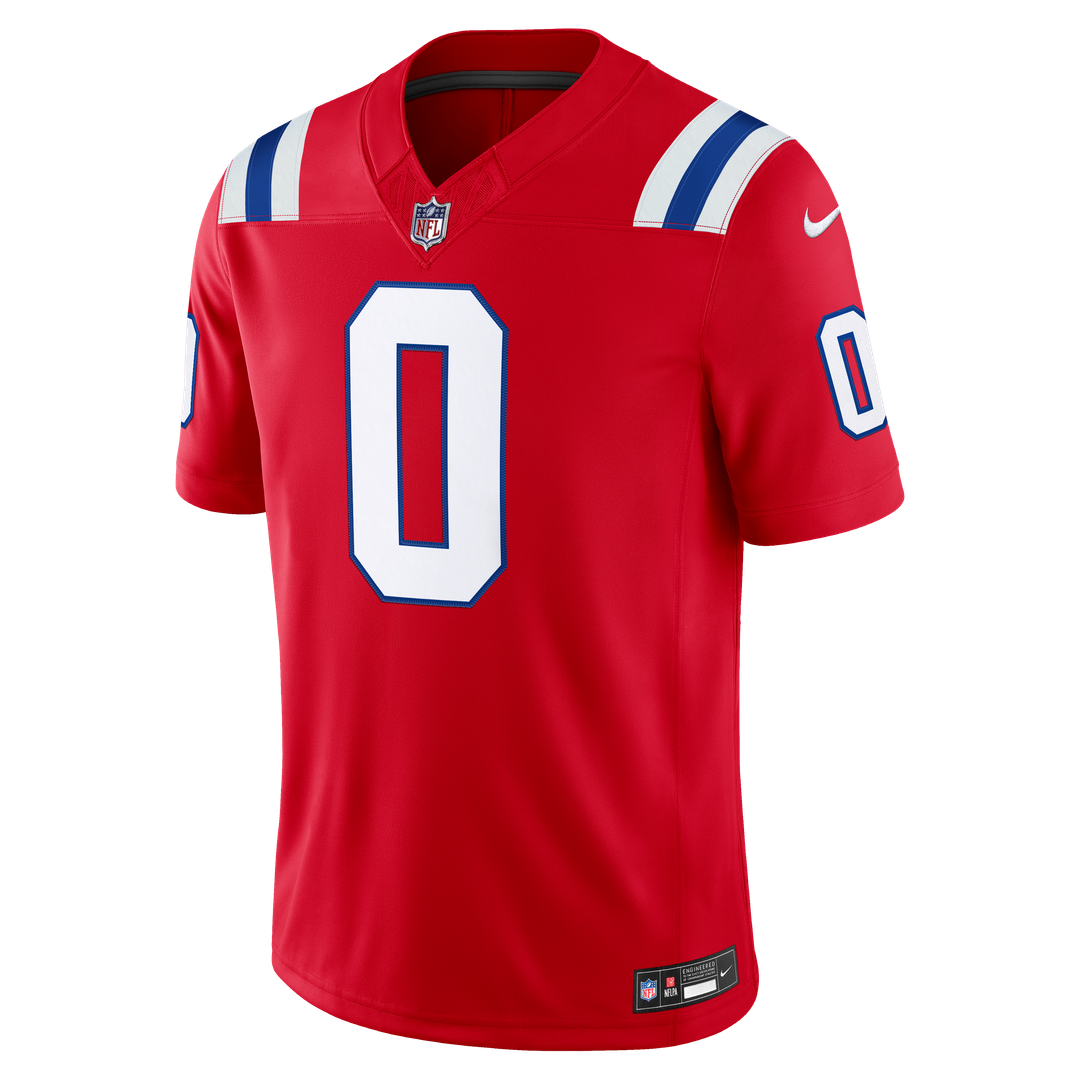Christian Gonzalez New England Patriots Navy Team Vapor F.U.S.E. Stitched Limited Jersey