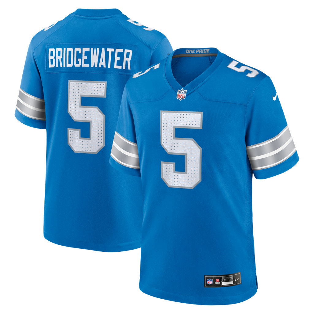 Teddy Bridgewater Detroit Lions Blue Team Game Jersey