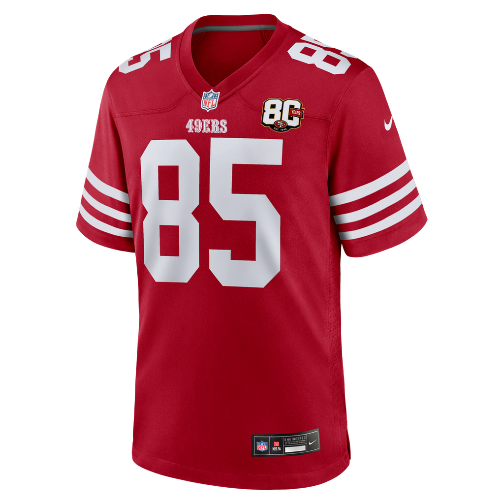 George Kittle San Francisco 49ers Scarlet 80th Anniversary Game Jersey