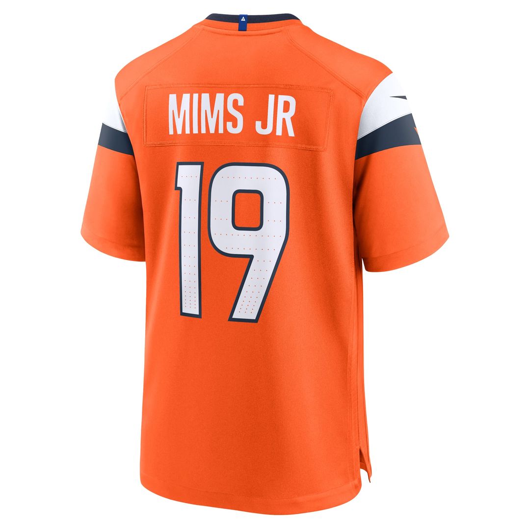 Marvin Mims Jr Denver Broncos Orange Team Game Jersey