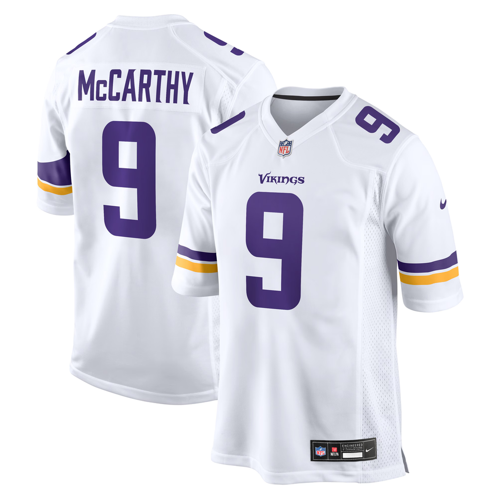 J.J. McCarthy Minnesota Vikings White Game Jersey