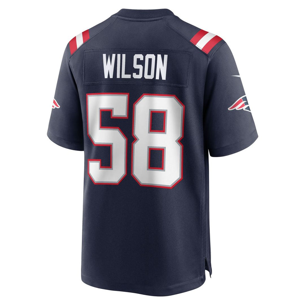 Jared Wilson New England Patriots Navy Team Game Jersey