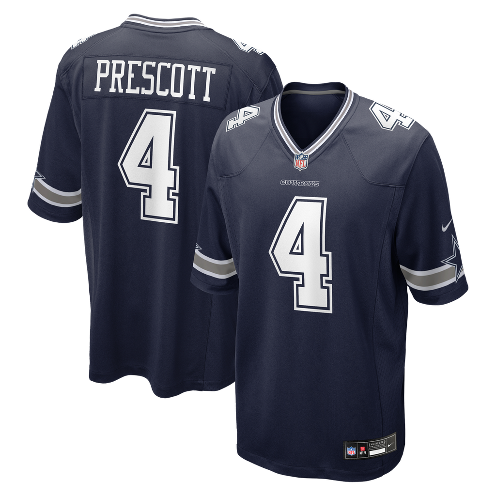 Dak Prescott Dallas Cowboys Navy Game Team Jersey