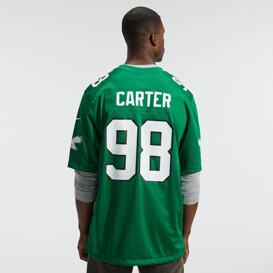 Jalen Carter Philadelphia Eagles Midnight Green Team Game Jersey