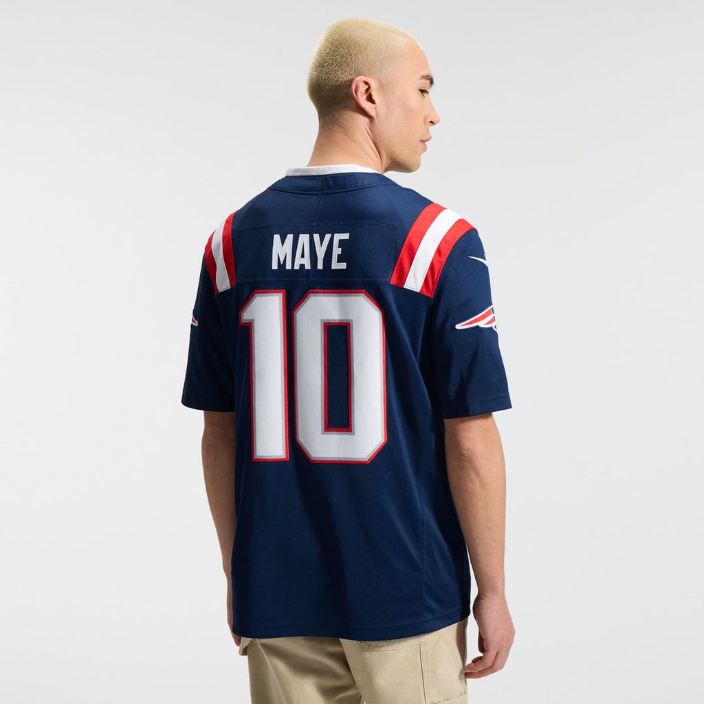 Drake Maye New England Patriots Navy Team Vapor F.U.S.E. Stitched Limited Jersey