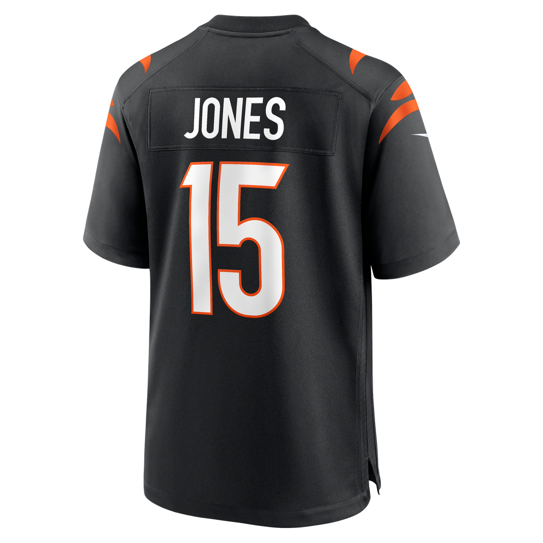 Charlie Jones Cincinnati Bengals Black Team Game Jersey