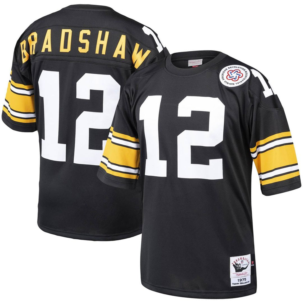 Terry Bradshaw Pittsburgh Steelers Black Authentic Throwback Retired Player Jersey