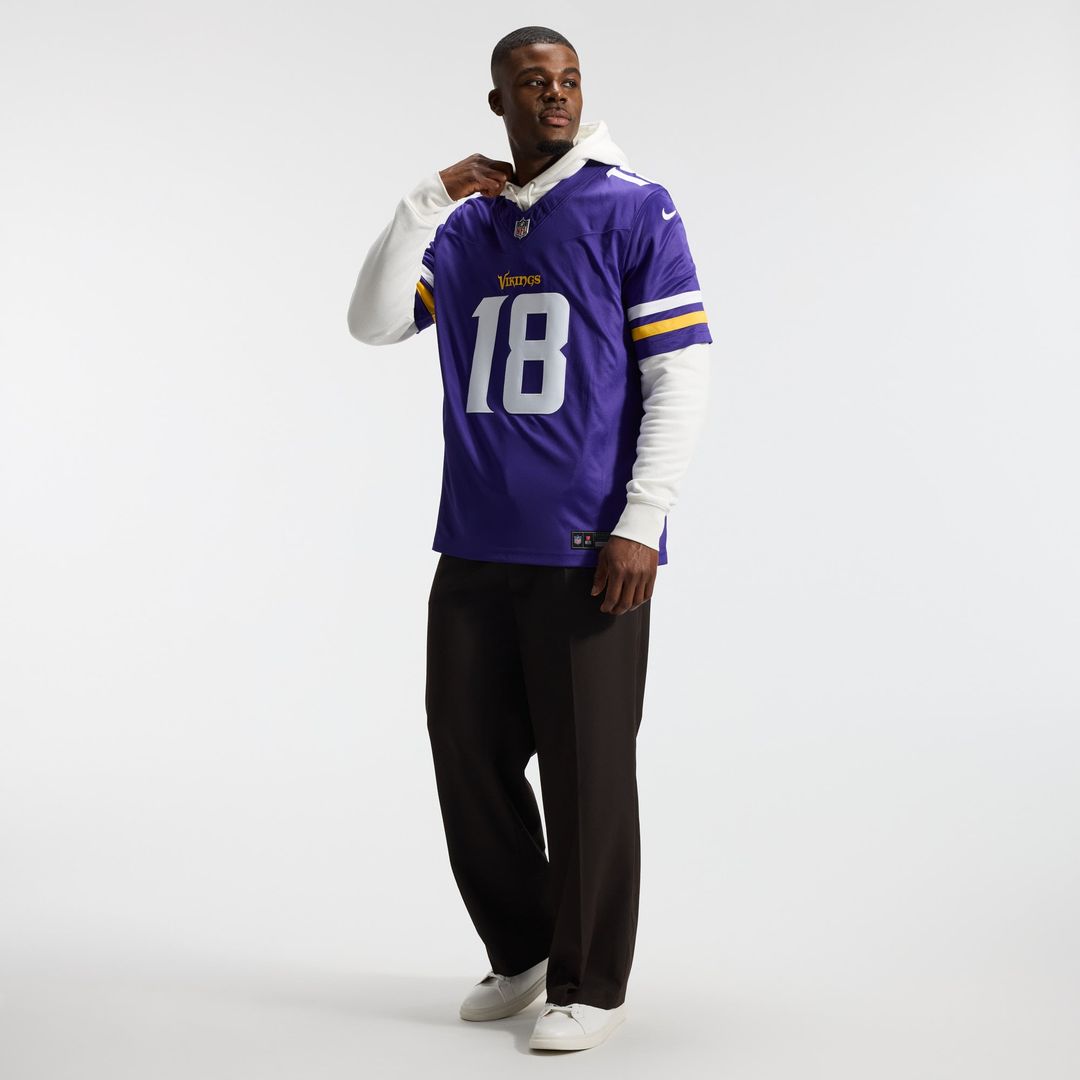 Justin Jefferson Minnesota Vikings White Alternate Vapor F.U.S.E. Stitched Limited Jersey