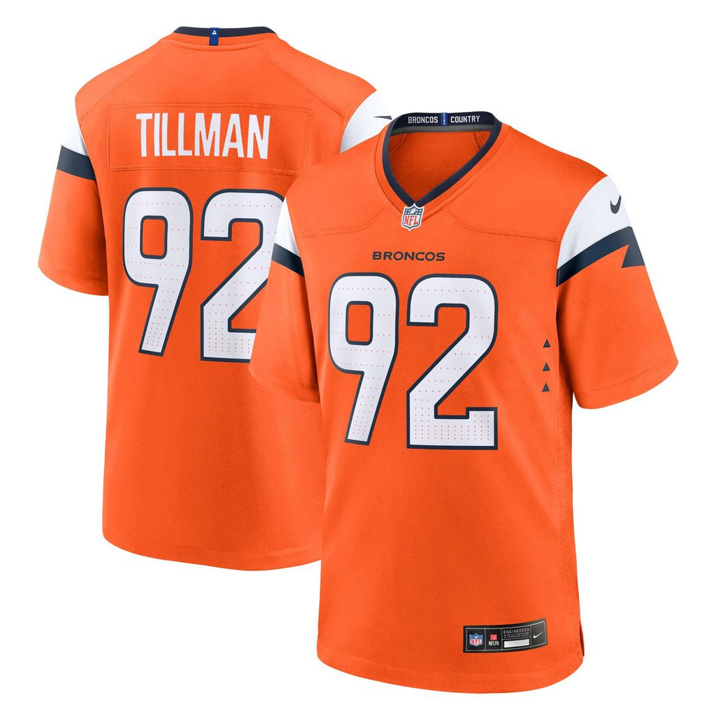 Dondrea Tillman Denver Broncos Orange Team Game Jersey