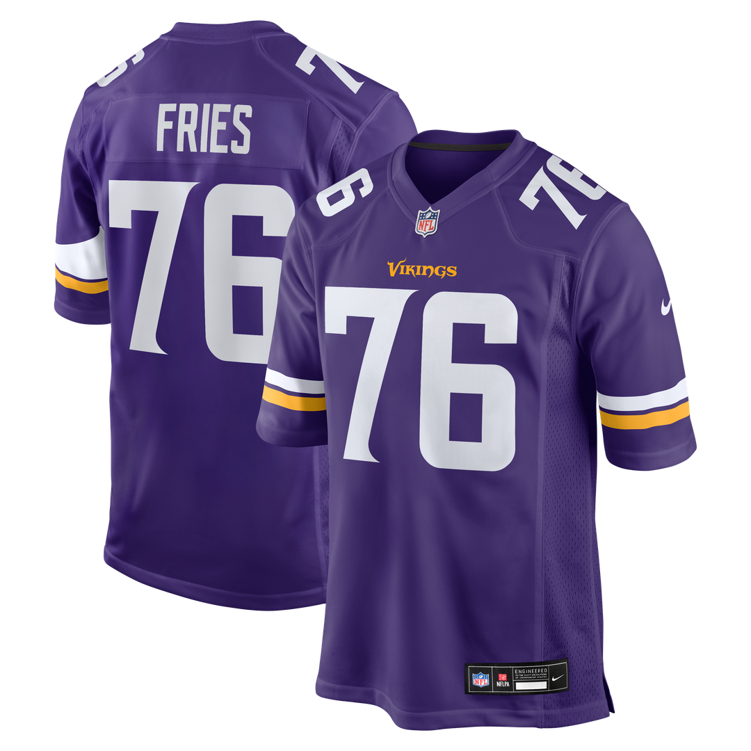 Will Fries Minnesota Vikings Purple Team Game Jersey