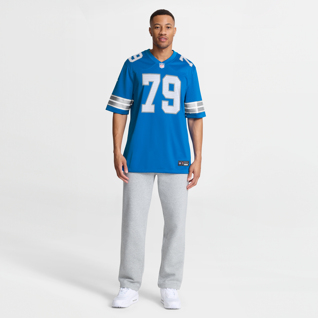 Larry Borom Detroit Lions Blue Team Game Jersey