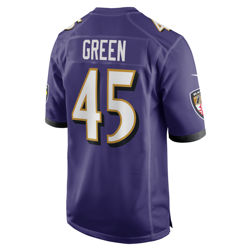 Mike Green Baltimore Ravens Purple Team Game Jersey