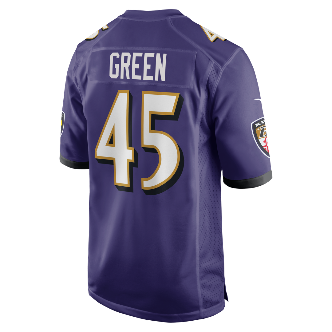 Mike Green Baltimore Ravens Purple Team Game Jersey