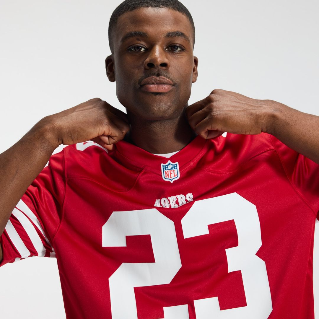 Christian McCaffrey San Francisco 49ers Scarlet Game Player Jersey