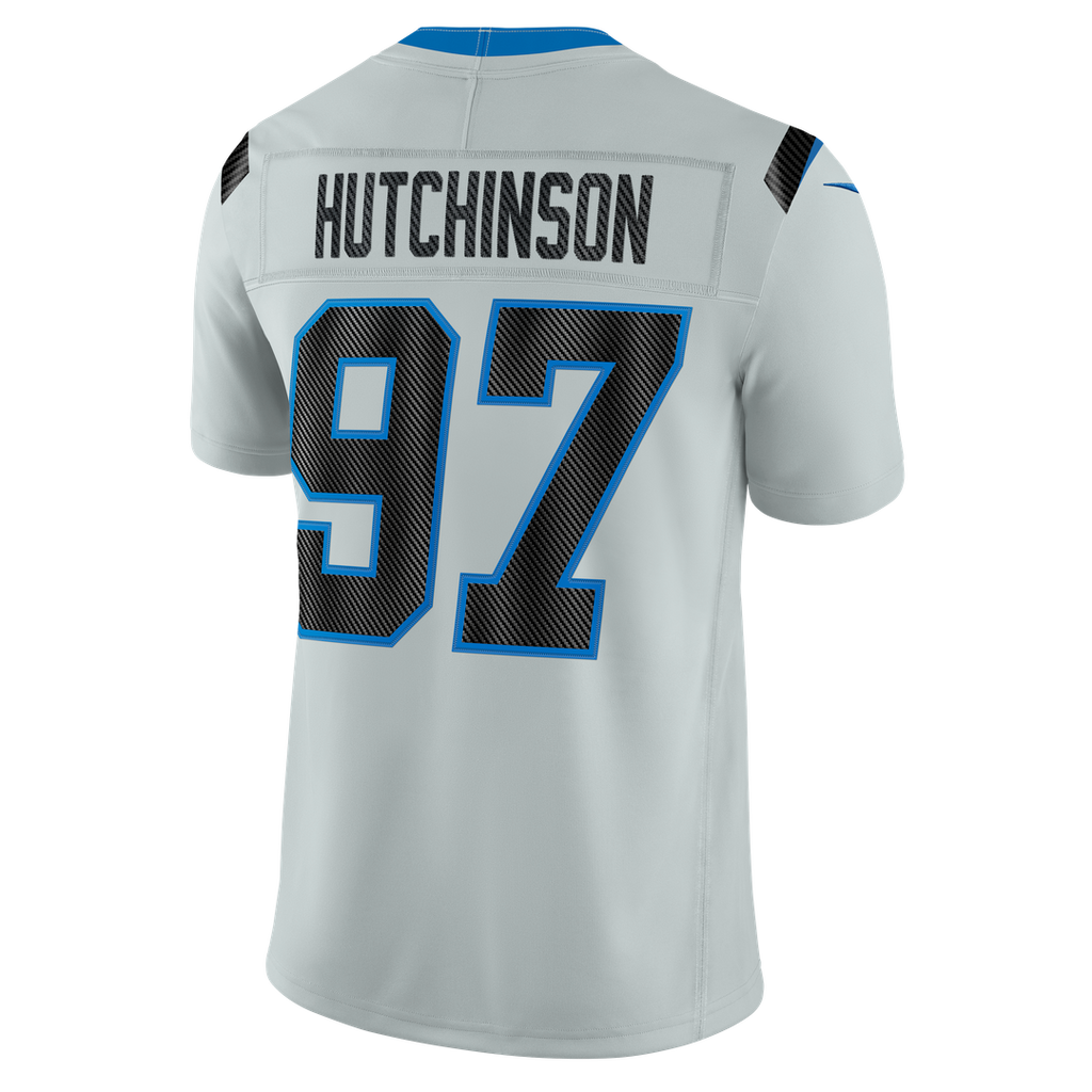 Aidan Hutchinson Detroit Lions Silver 2026 Rivalries Collection Stitched Limited Jersey