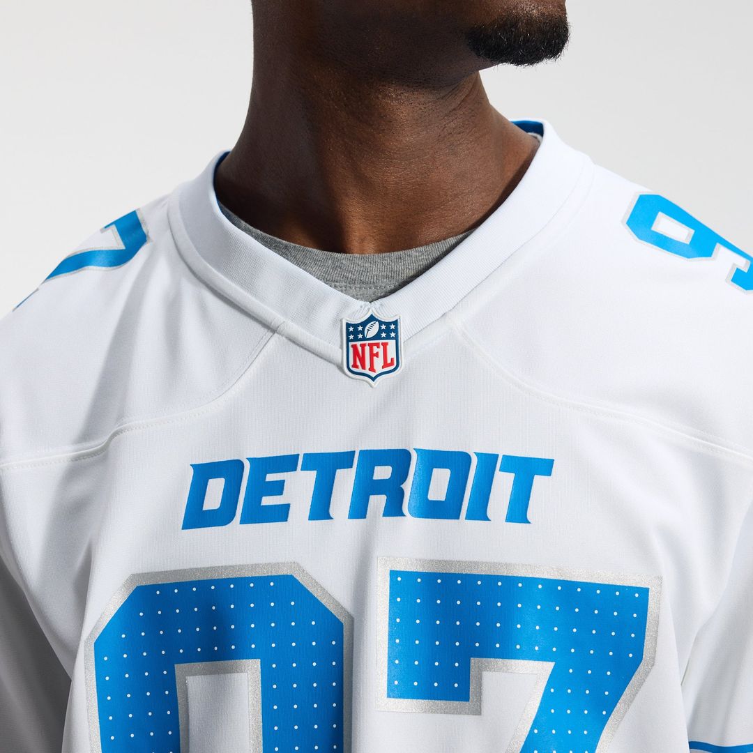 Aidan Hutchinson Detroit Lions Blue Game Jersey