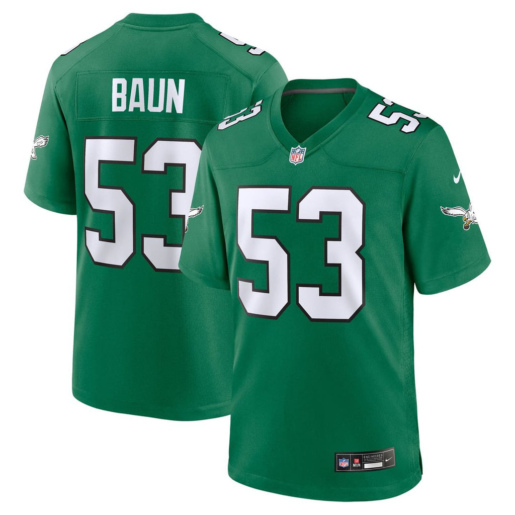 Zack Baun Philadelphia Eagles Kelly Green Alternate Game Jersey