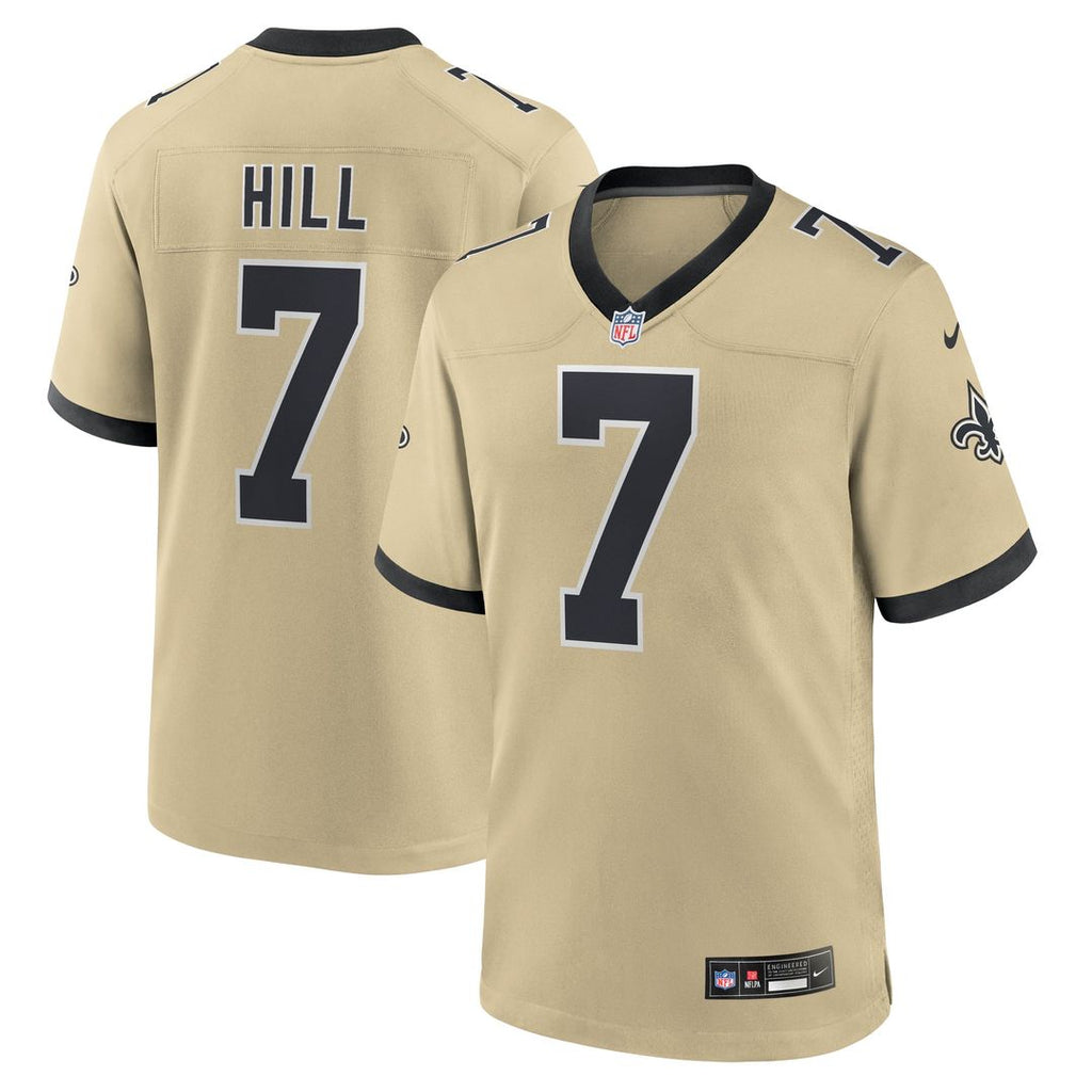 Taysom Hill New Orleans Saints Gold Gameday Golds Alternate Game Player Jersey