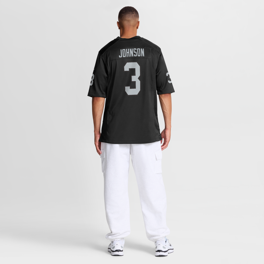 Taron Johnson Las Vegas Raiders Black Team Game Jersey