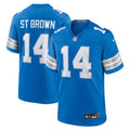Amon-Ra St. Brown Detroit Lions Blue Game Jersey