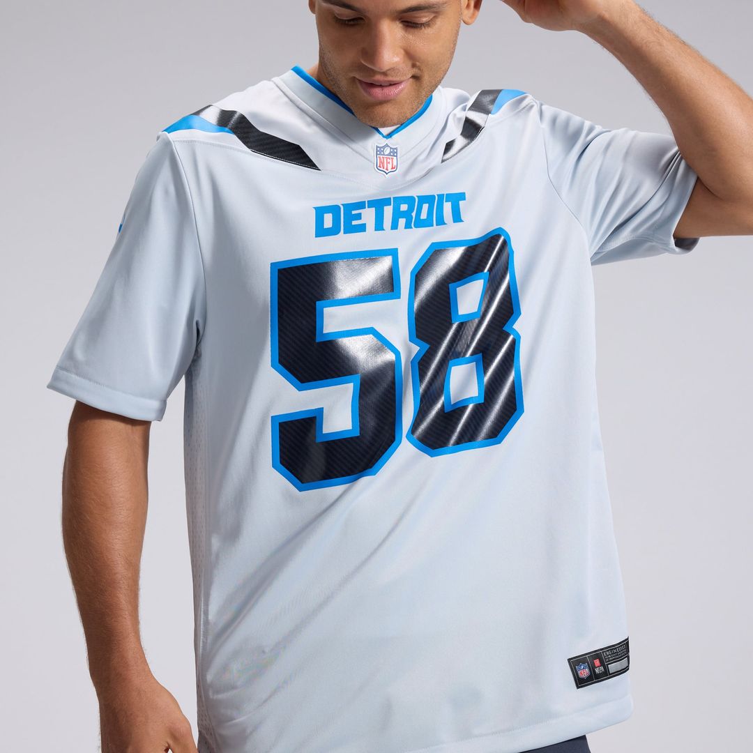 Penei Sewell Detroit Lions Silver 2026 Rivalries Collection Game Jersey