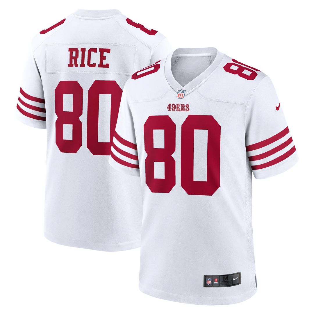 Jerry Rice San Francisco 49ers White Retired Player Game Jersey