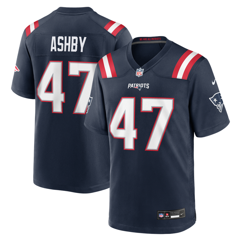 Julian Ashby New England Patriots Navy Team Game Jersey