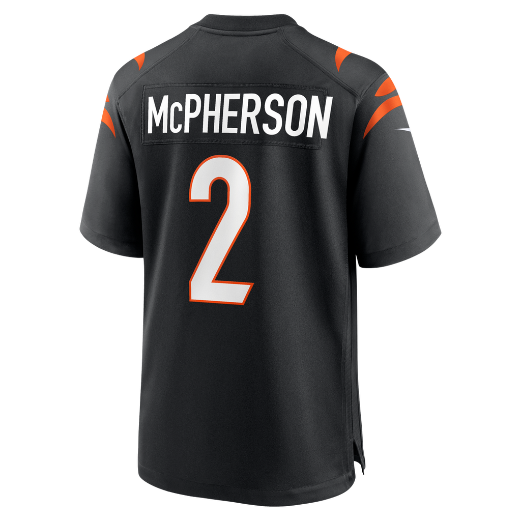 Evan McPherson Cincinnati Bengals Black Game Jersey