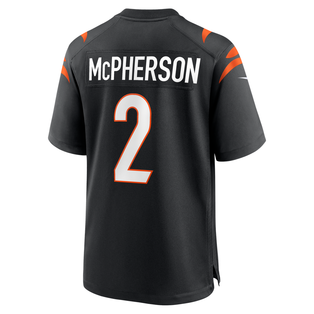 Evan McPherson Cincinnati Bengals Black Game Jersey