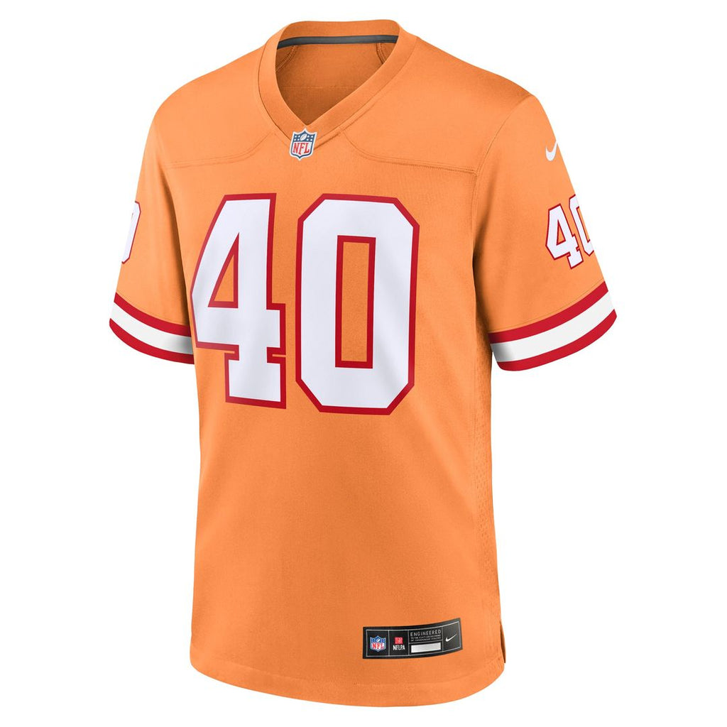 Mike Alstott Tampa Bay Buccaneers Orange Throwback Game Jersey