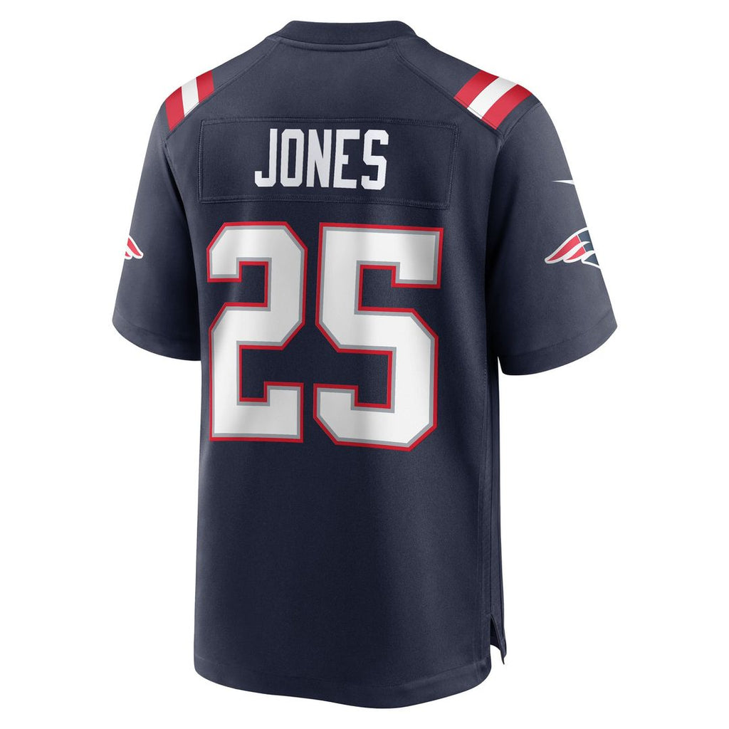 Marcus Jones New England Patriots Navy Game Player Jersey