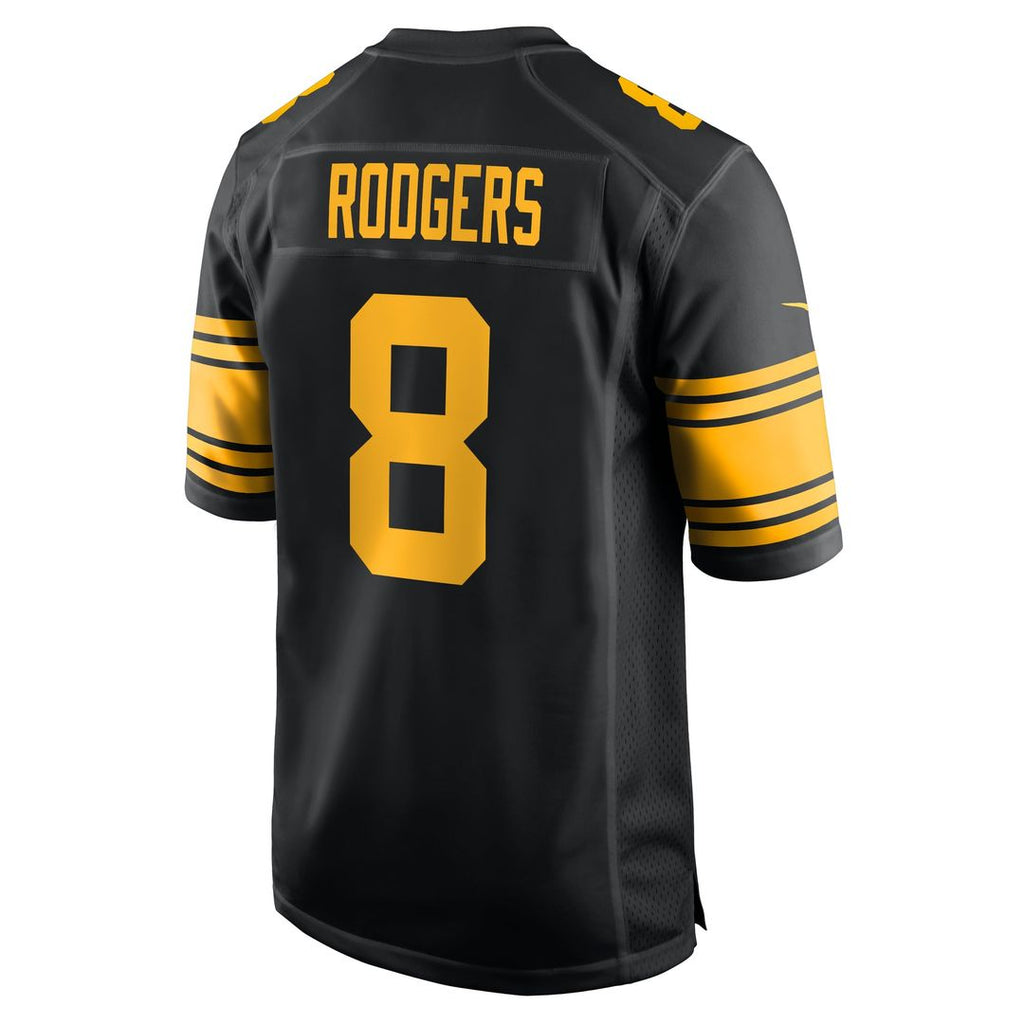 Aaron Rodgers Pittsburgh Steelers Black Alternate Game Jersey