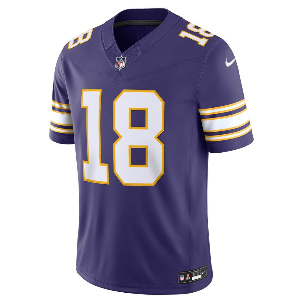 Justin Jefferson Minnesota Vikings Purple Alternate Classic Vapor F.U.S.E. Stitched Limited Jersey