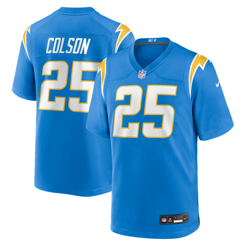 Junior Colson Los Angeles Chargers Powder Blue Team Game Jersey