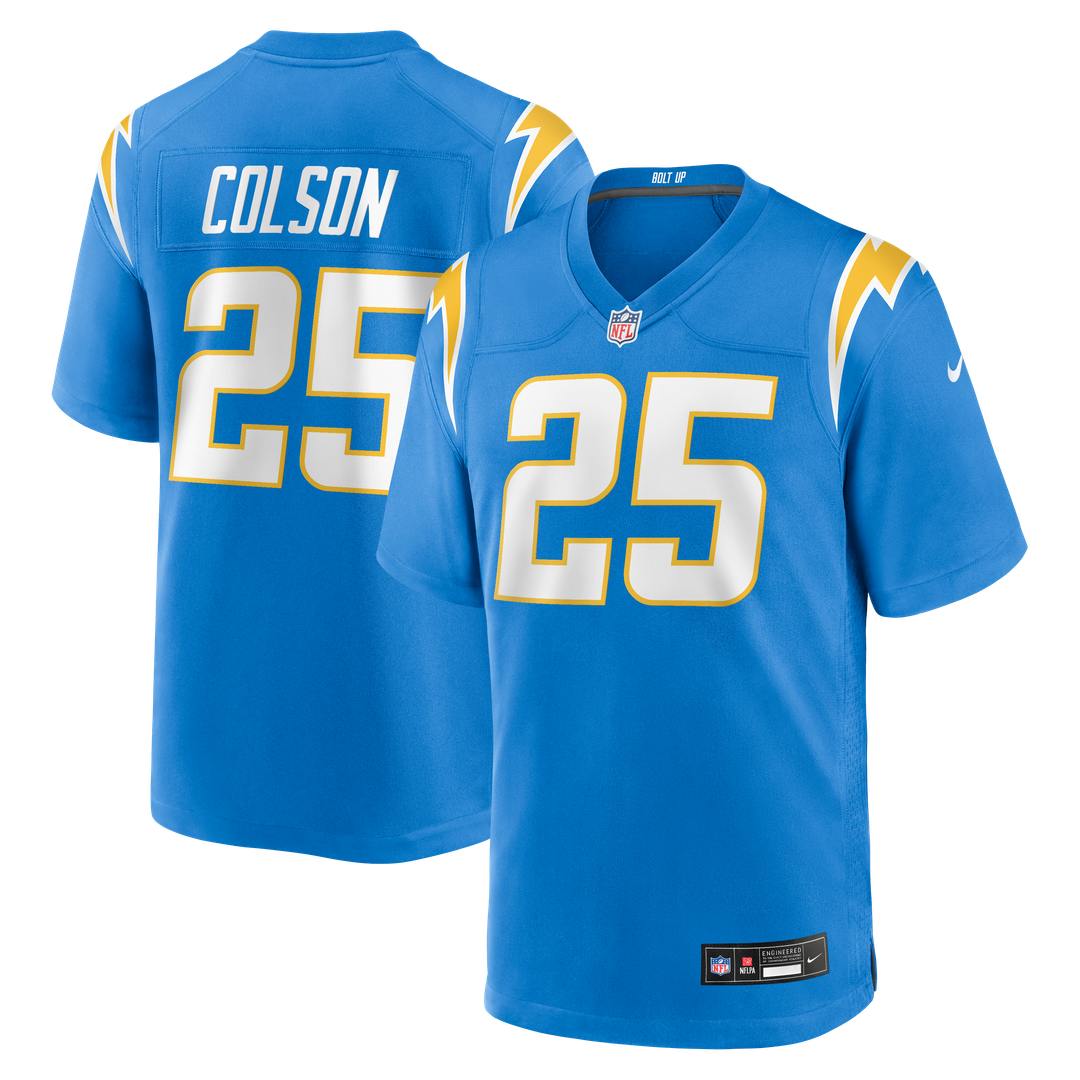 Junior Colson Los Angeles Chargers Powder Blue Team Game Jersey