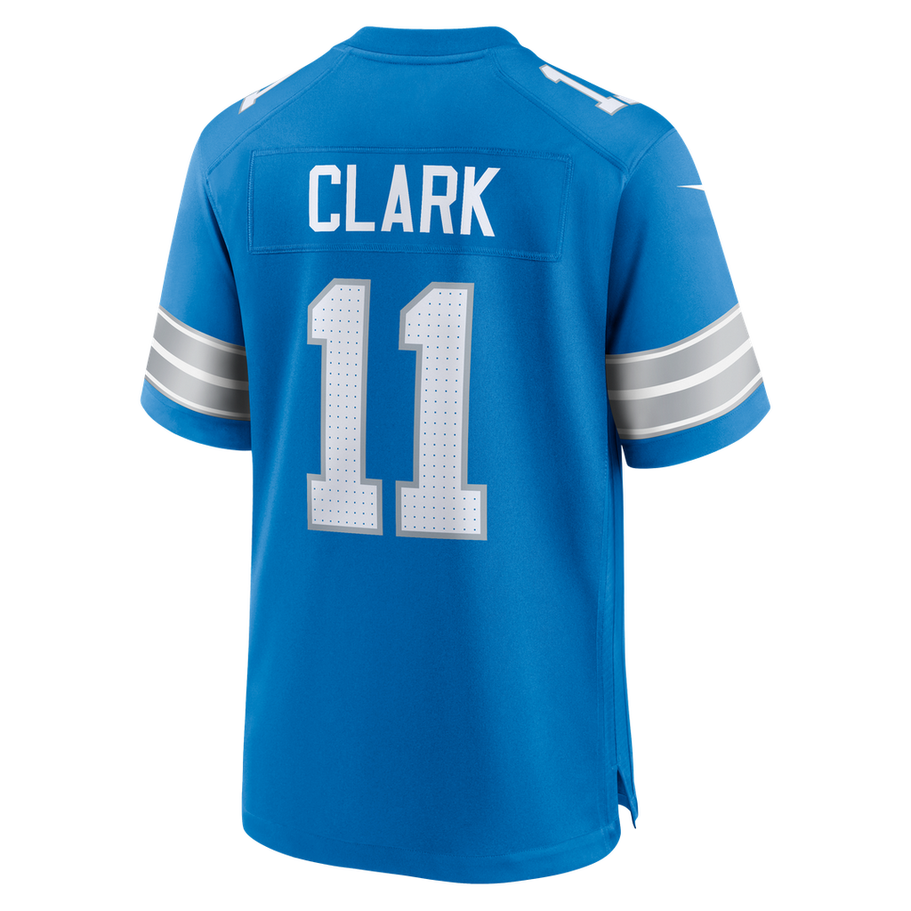 Damone Clark Detroit Lions Blue Team Game Jersey